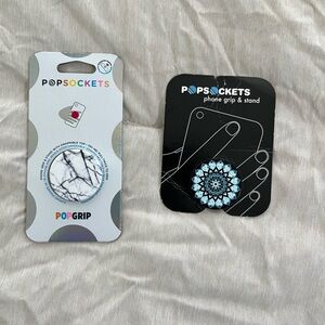 Two PopSocket Phone Grips and Stand - Blue Mandala 🏷️